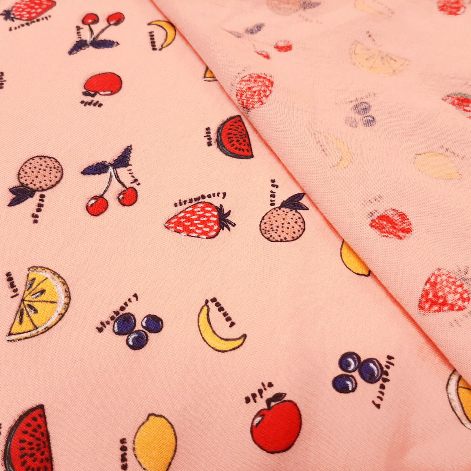 Fruit Dream – Jersey de Algodão - Rosa