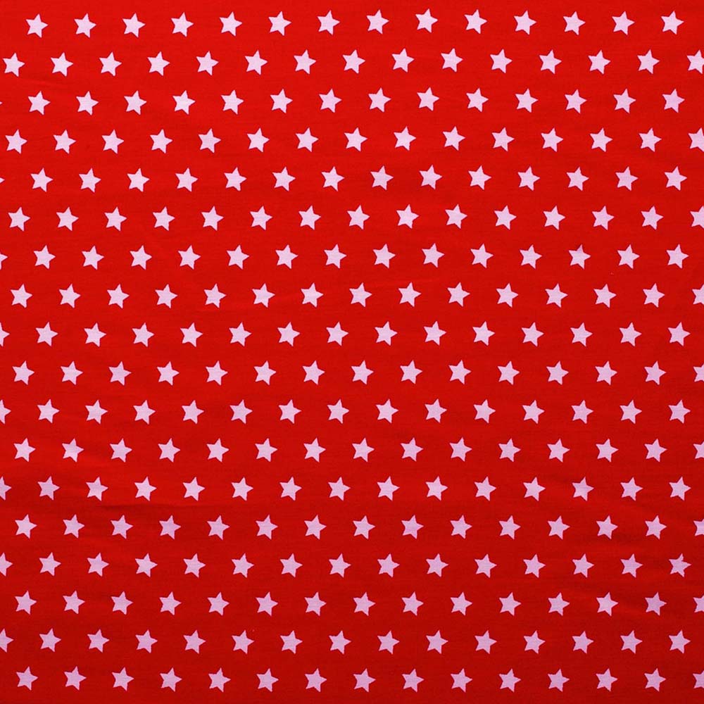 Estrelas - Tecido de algodão com motivo de estrela - vermelho
