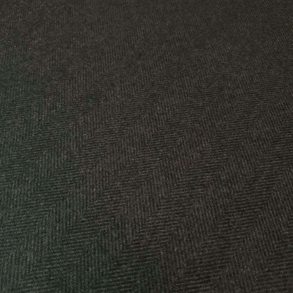 Amal - Lã Tweed Espinha de Peixe - Preto-Musgo