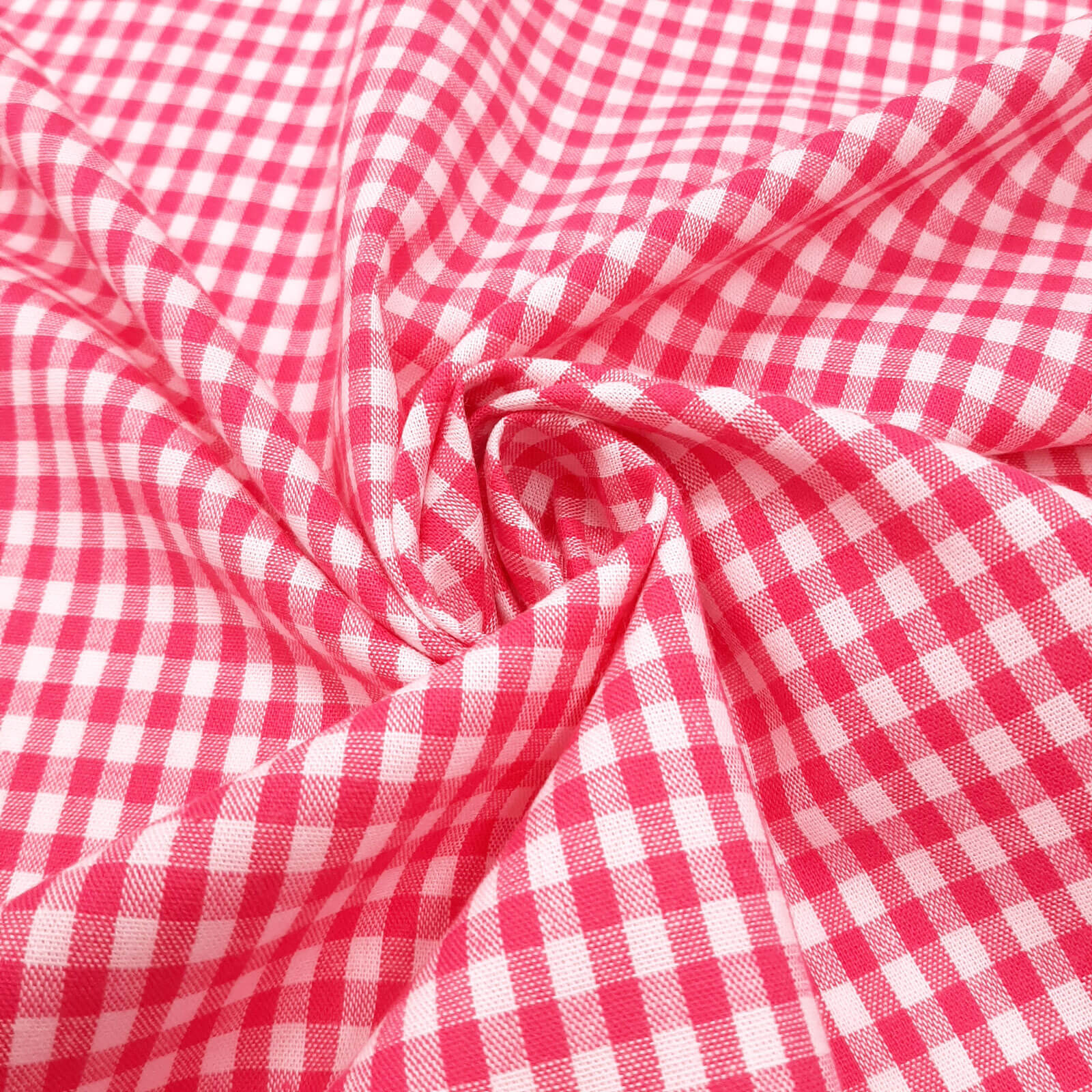 Yara - Oeko-Tex® Tecido de algodão axadrezado - Branco-rosado