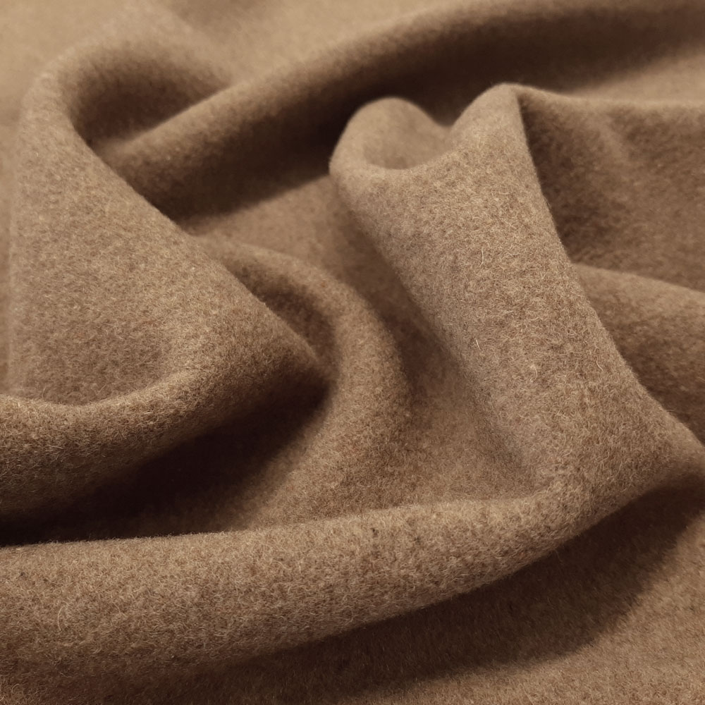 Mountain - Tecido de lã de caxemira, lã de casaco - Castanho claro