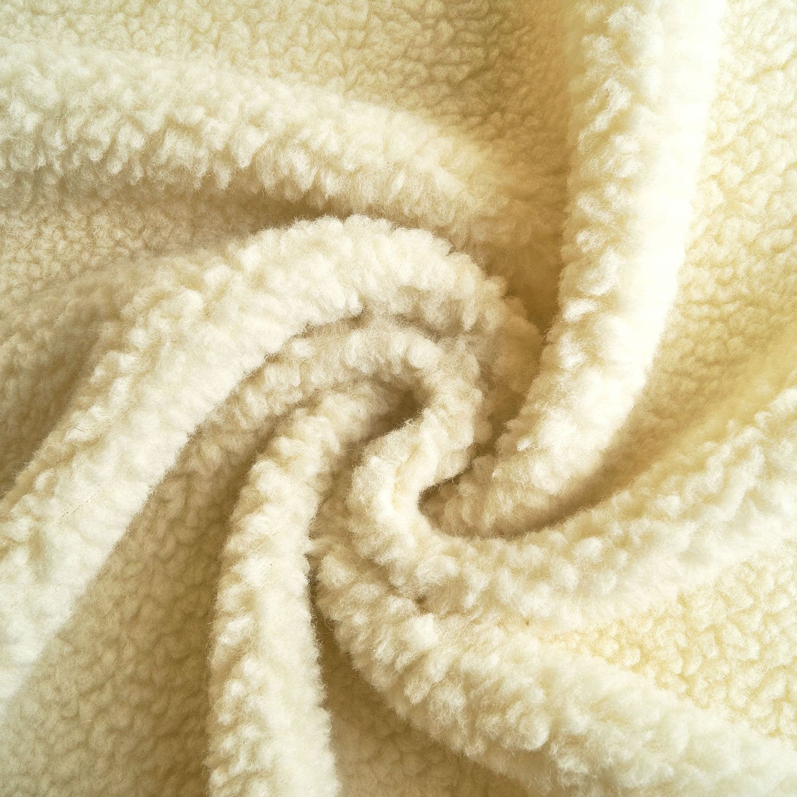 Shaun - Öko-Tex® peluche de lã de ovelha virgem - Natural - Por 0,5m