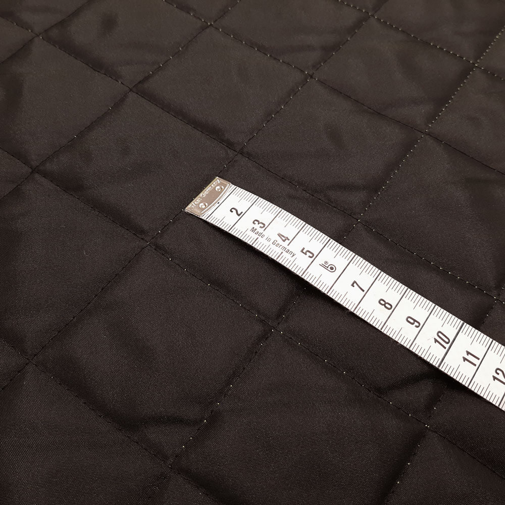 Supervisible - Tecido exterior acolchoado Acolchoamento em xadrez - tecido leve 1B - Preto/amarelo claro EN20471 