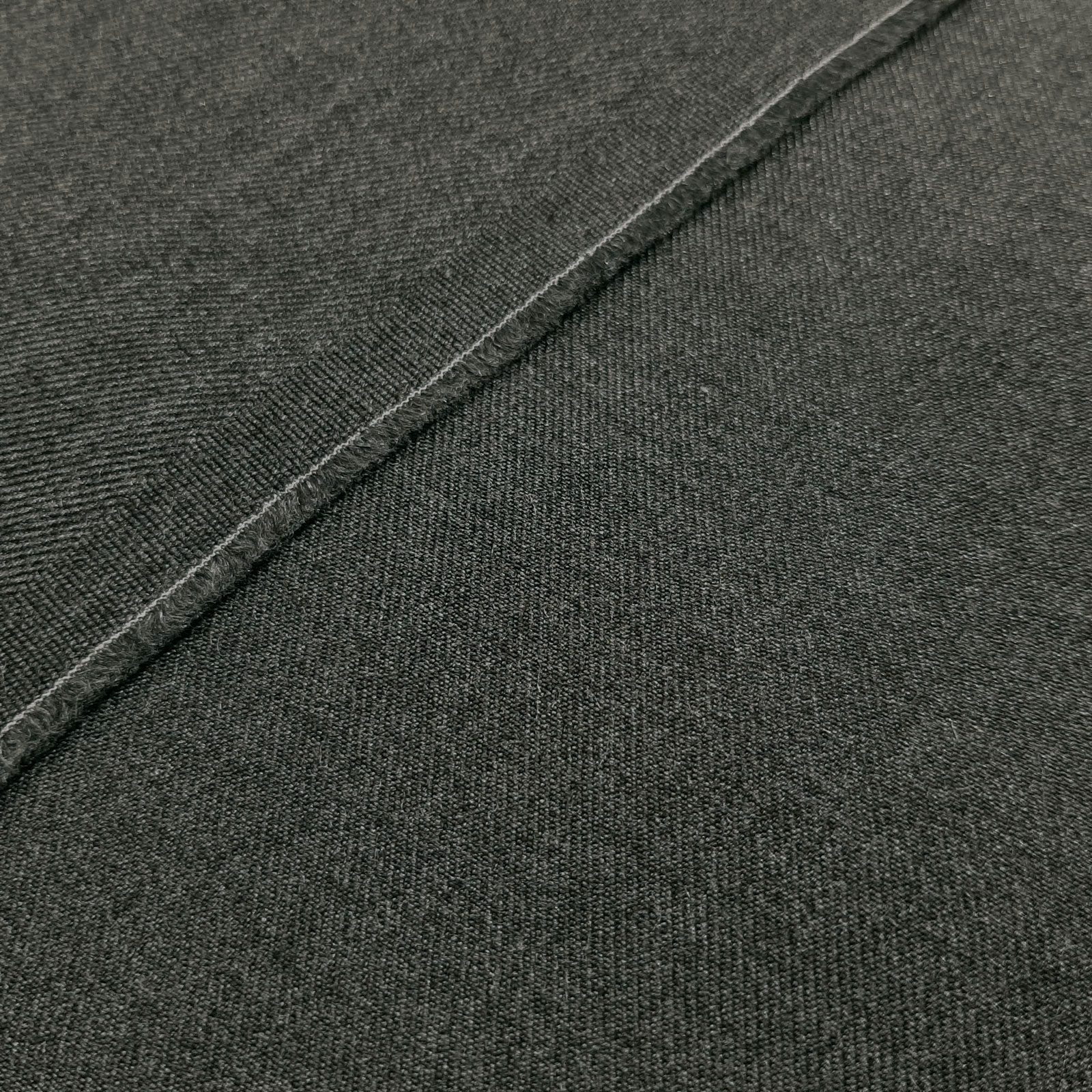 Zafer - Tecido de estofos de lã de aramida - retardador de chamas - Lã cinzenta escura-melange
