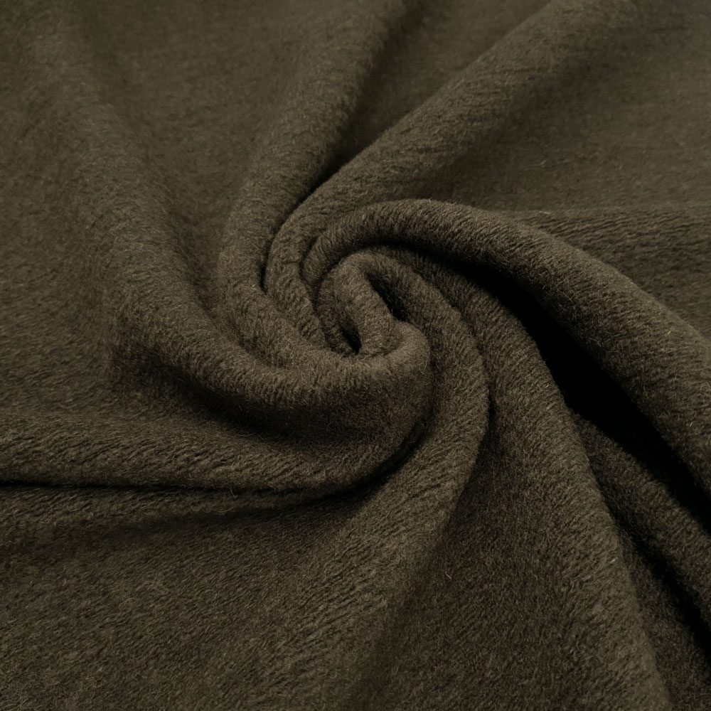 Najim - Walkloden tricotado, lã cozida - musgo escuro