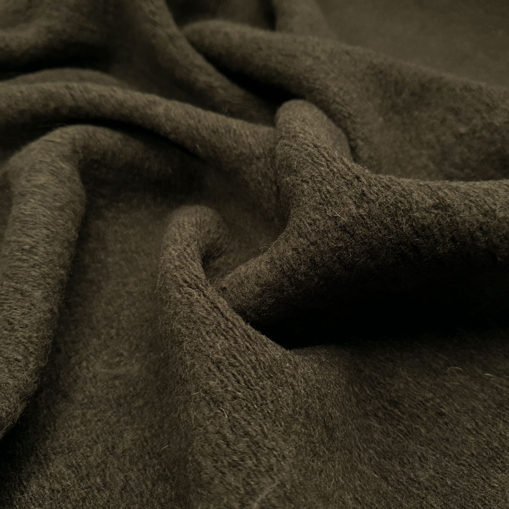 Najim - Walkloden tricotado, lã cozida - musgo escuro