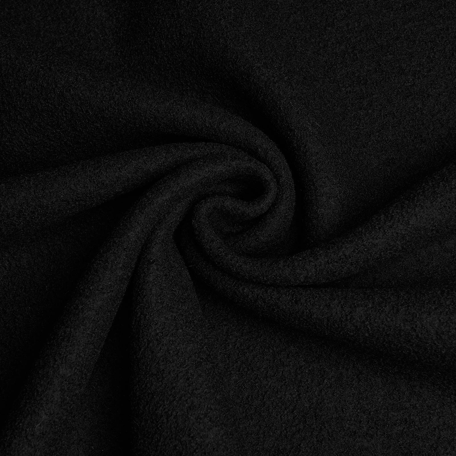 Fabian - Tecido de lã fervida - 100% lã virgem (preto)