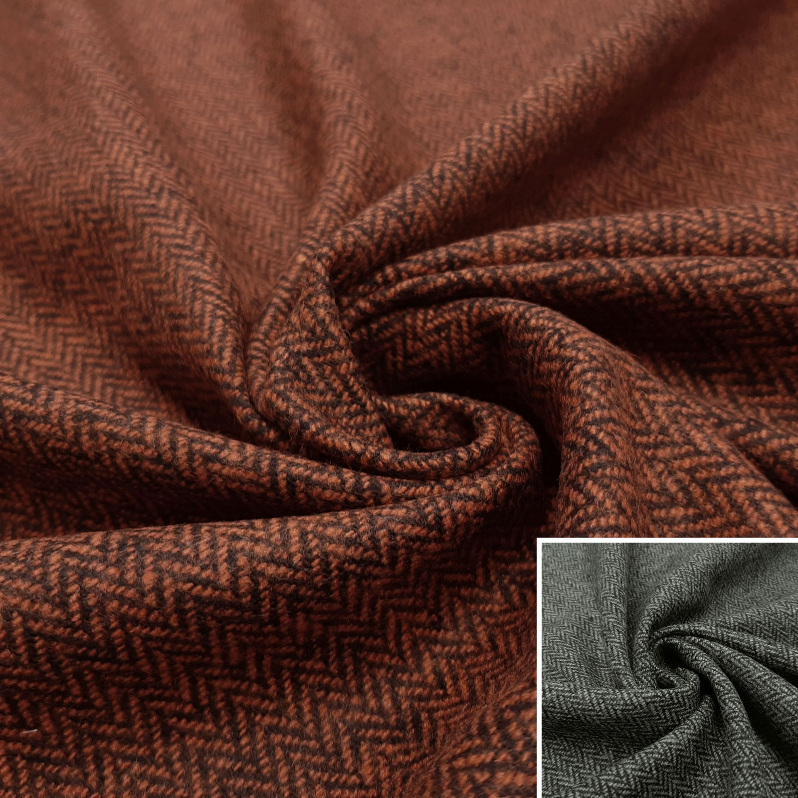 Xenia - Lenço de lã tecida com padrão de espinha de arenque