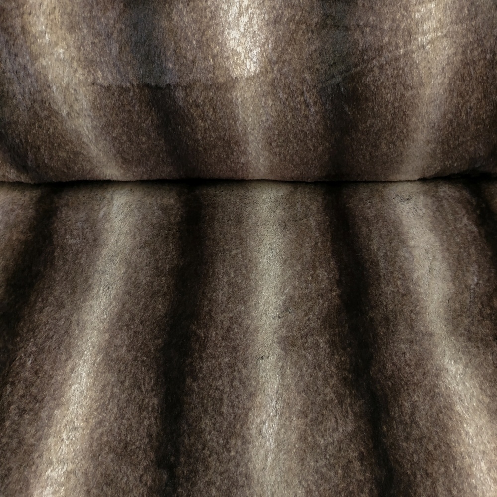Brown Chinchila pêlo sintético - por 10 cm
