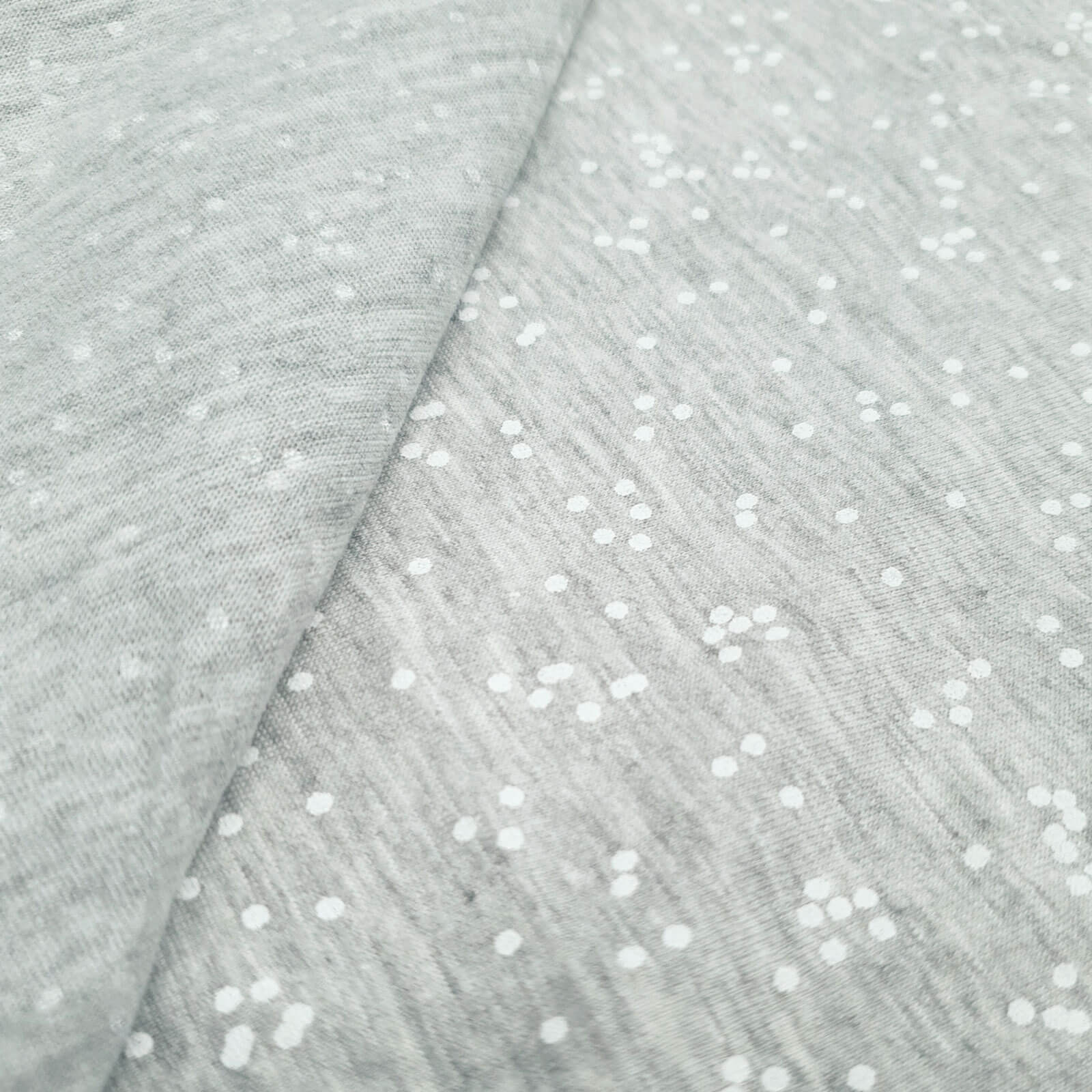 Varda - Camisola de algodão com pintas - cinzento-melange