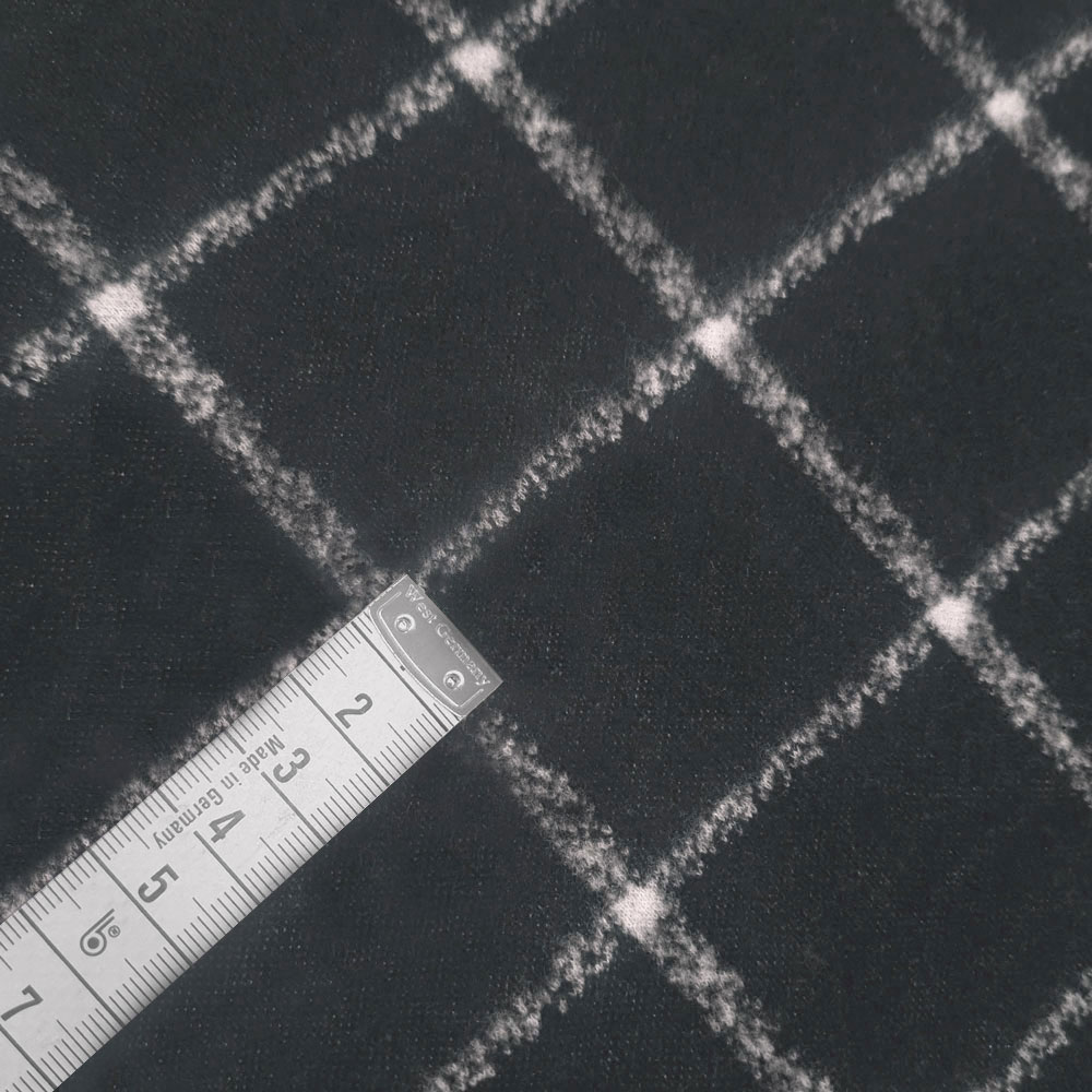 Nadi - Malha xadrez com efeito microfleece (escovado)