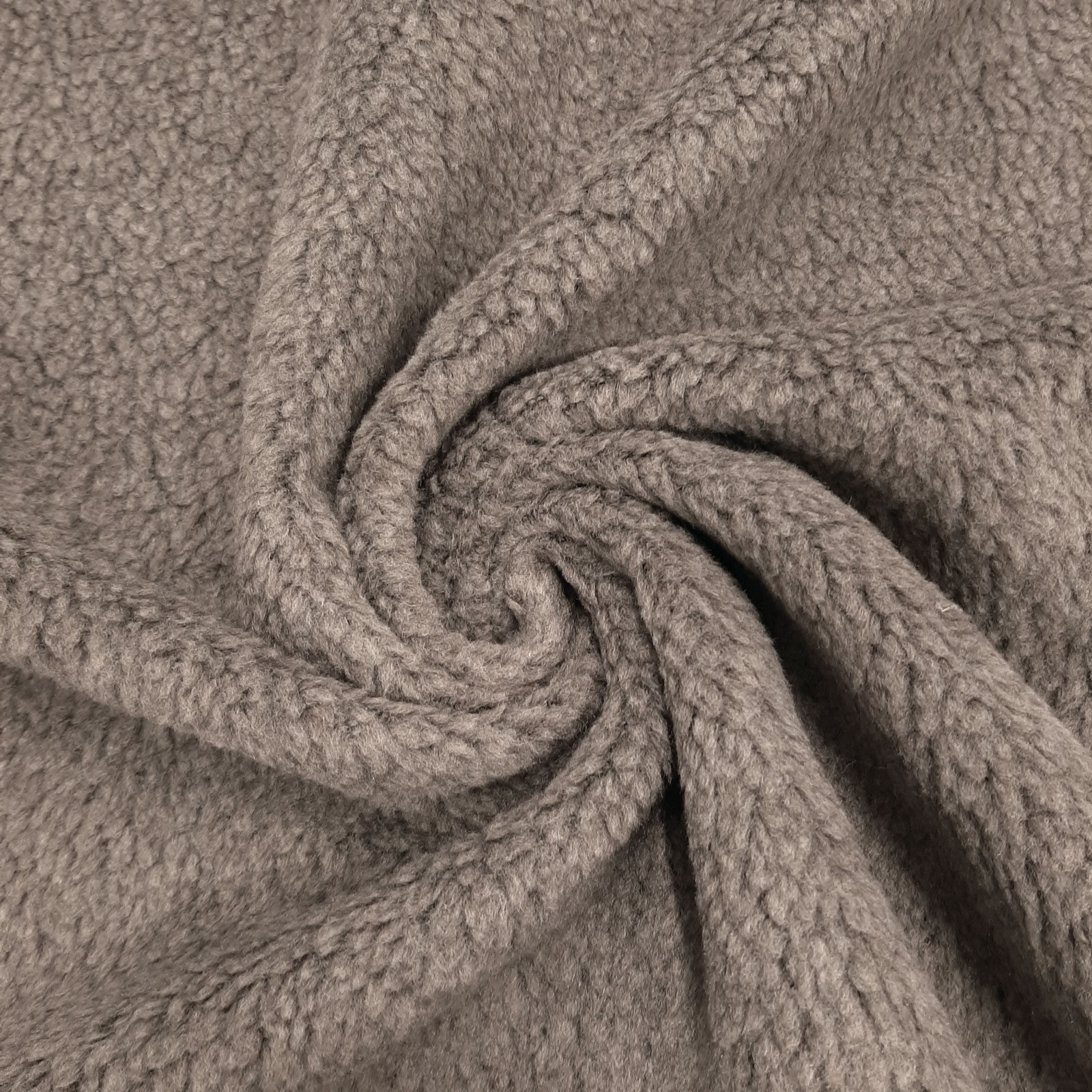Addy - Pele de Borrego de tecido duplo Thermo Wool / Tricotada - Taupe