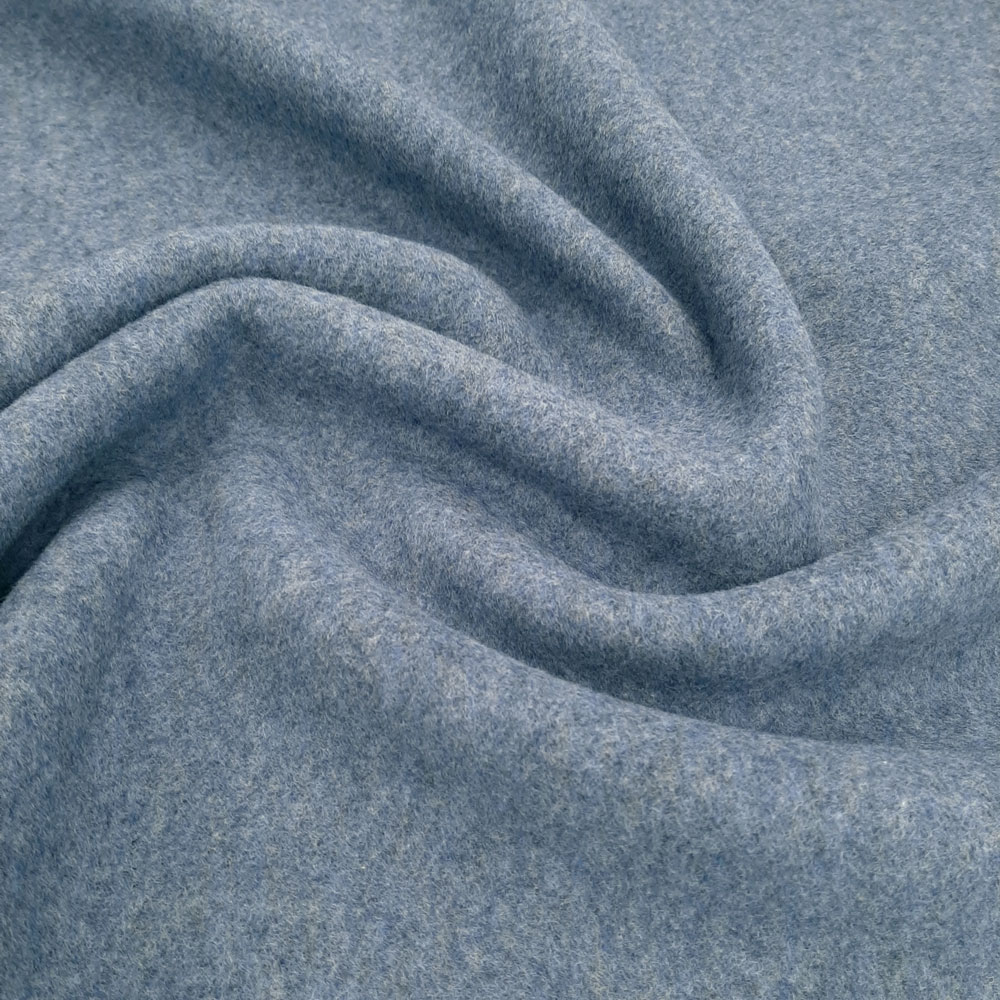 Organic Cotton Fleece - velo de algodão de alta qualidade - algodão biológico - Azul Melange